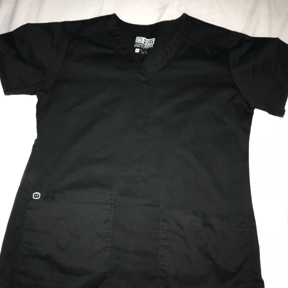 Wink Black Scrub Top